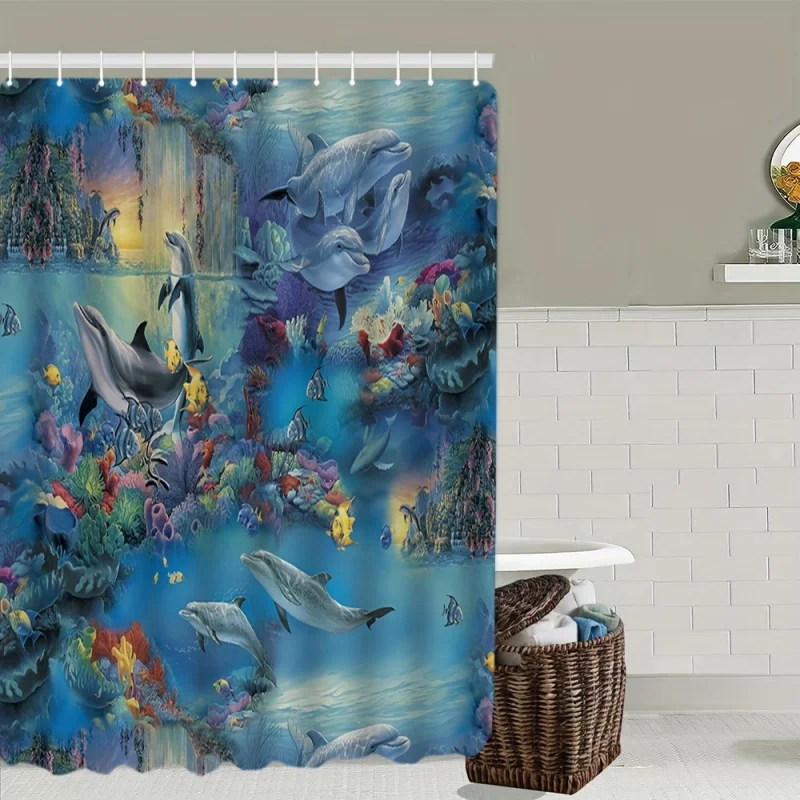 4pc Dolphin Pattern Bath Mat,  - Bamboo Bath Mat 评论和价格