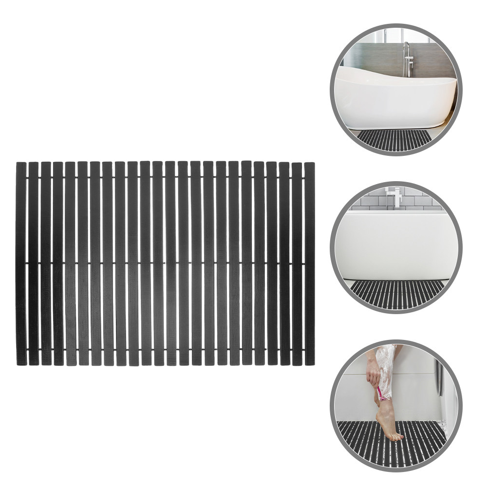 Non Slip Bamboo Bath Mat for S - Bamboo Bath Mat 评论和价格